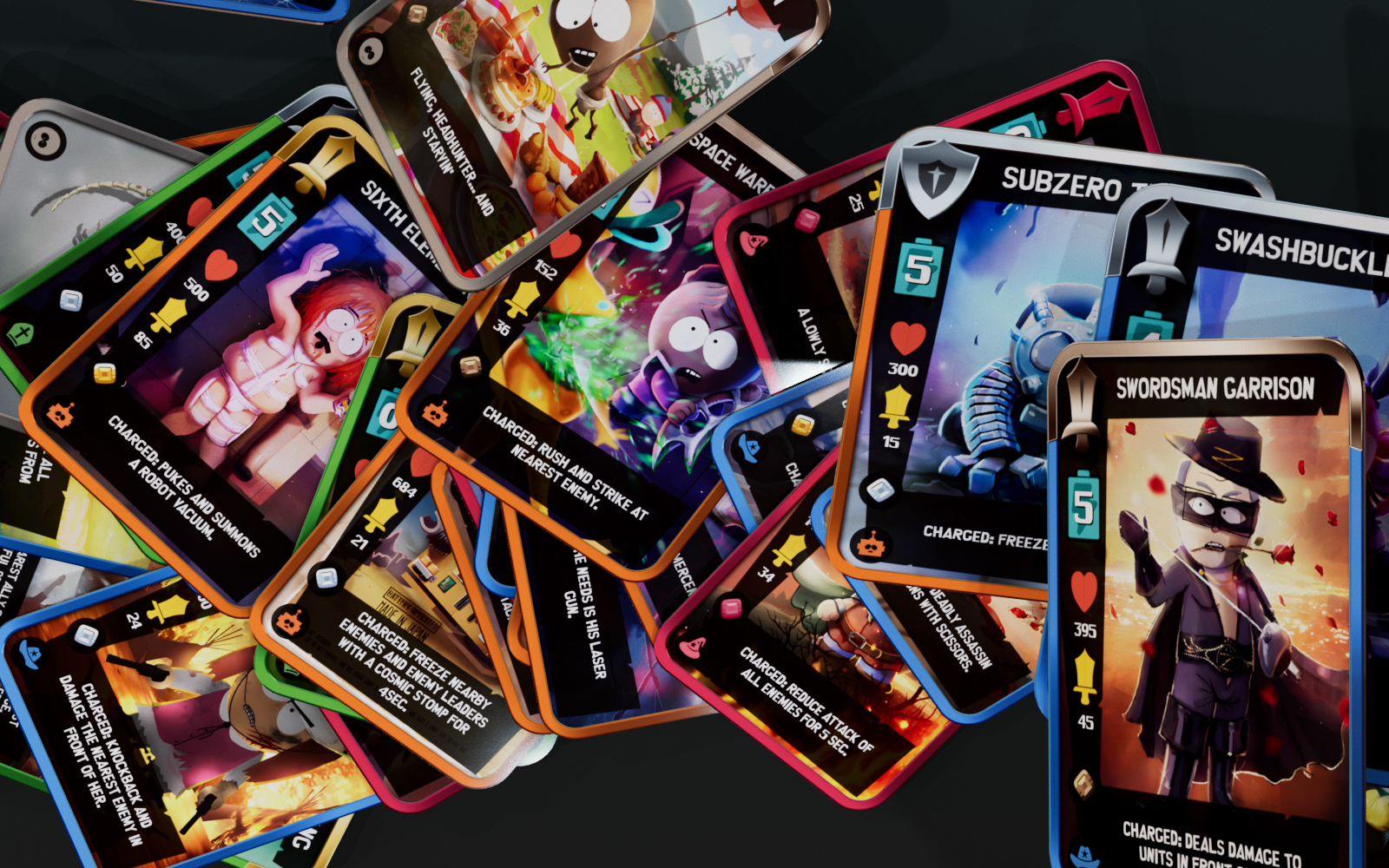 How I didn’t make South Park Phone Destroyer Trading Cards motion design and 3D experiments case study still frame 1