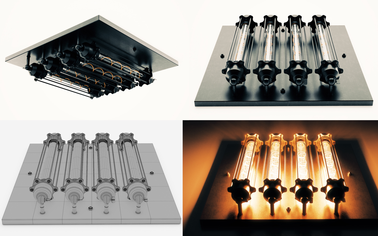 Industrial Steampunk Lamp 3D animation and product visuals case study still frame 1