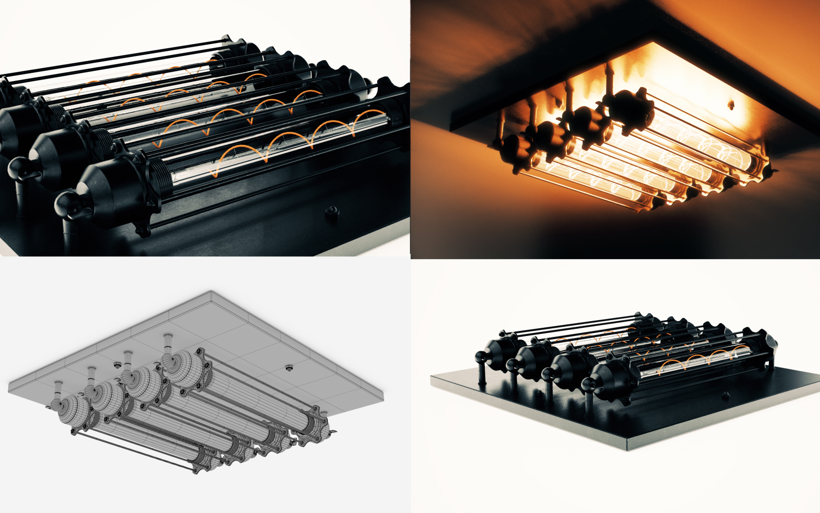 Industrial Steampunk Lamp 3D animation and product visuals case study still frame 2