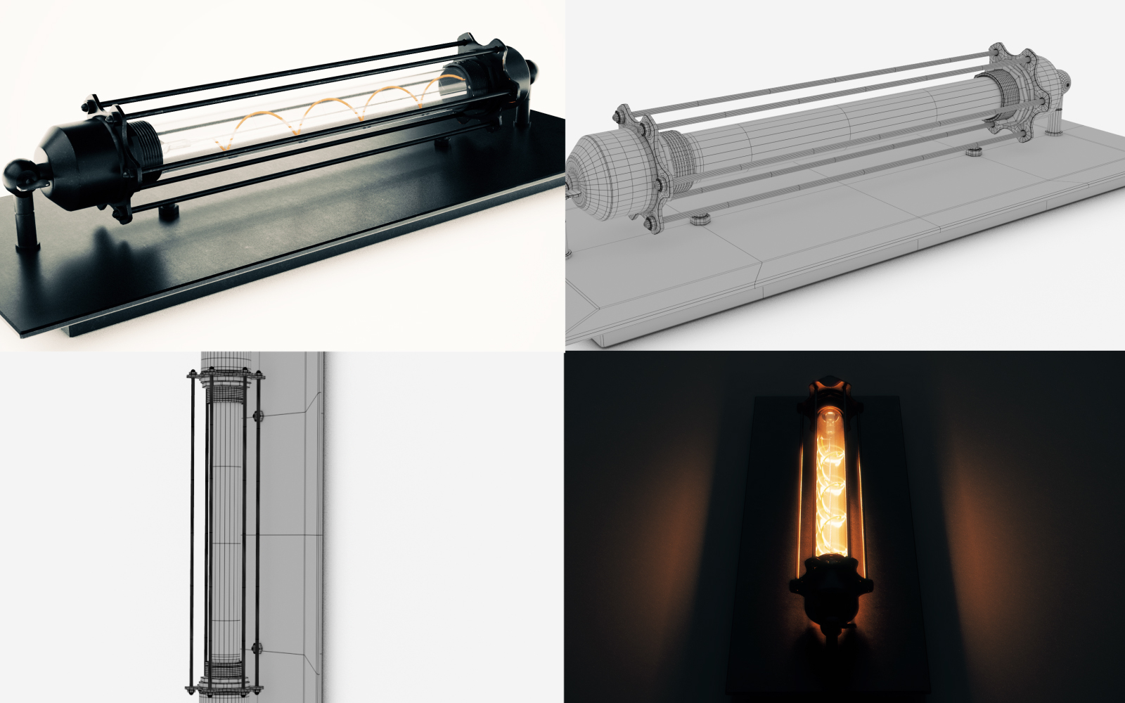 Industrial Steampunk Lamp 3D animation and product visuals case study still frame 4