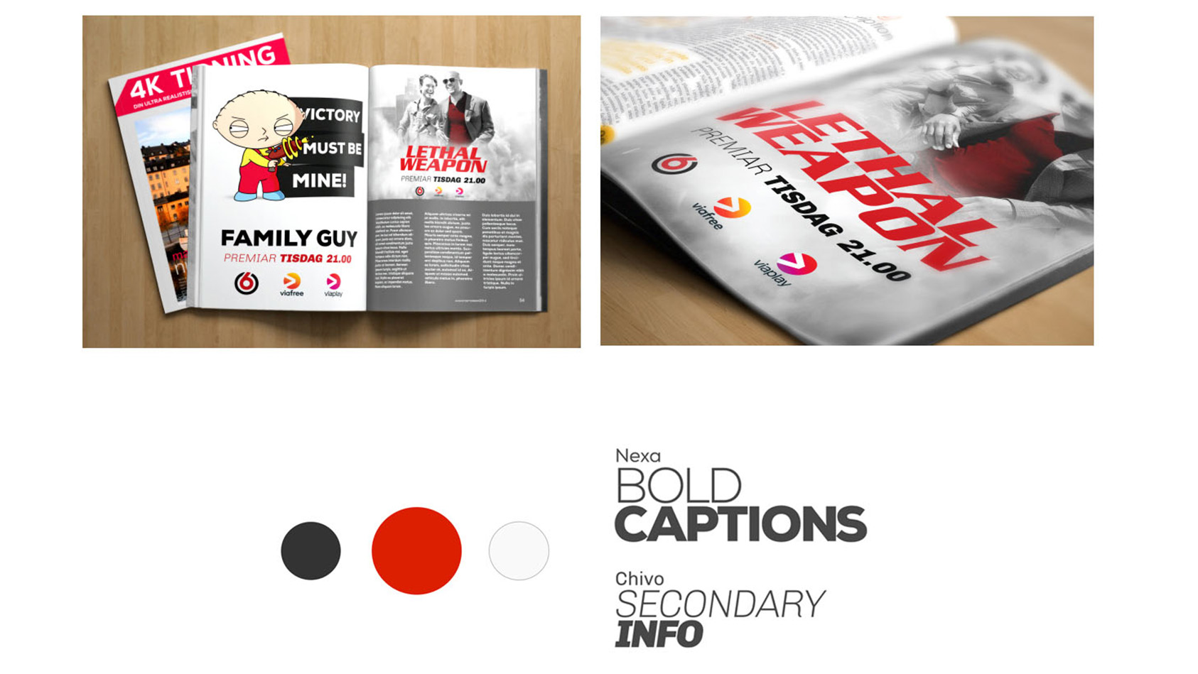 TV6 Sweden Channel Rebrand branding and key art case study still frame 4